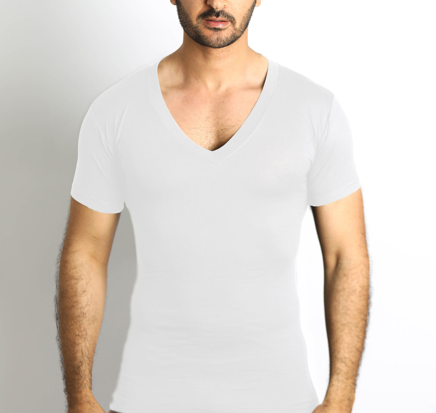 Tricot de peau - Manches courtes - Col V - Avec Doublures