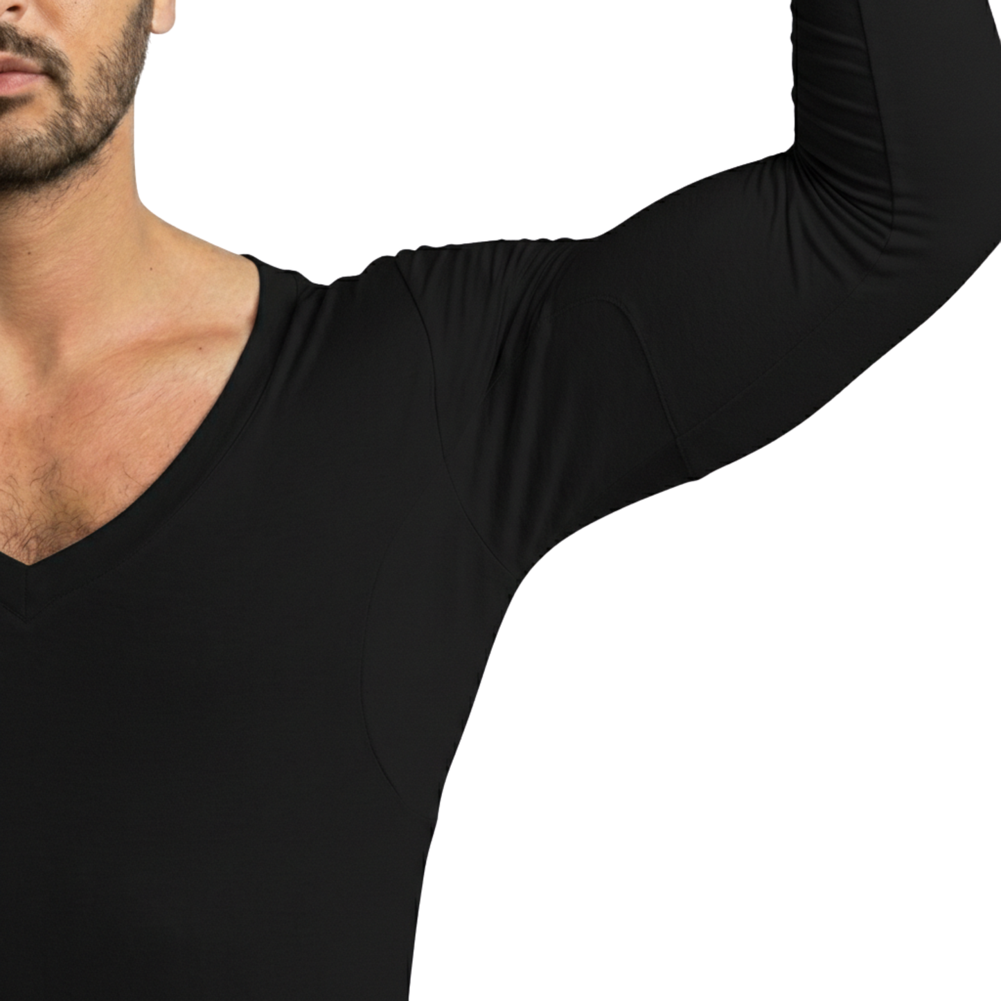 Tricot de Peau - Col V - Manches Longues - Avec Doublures