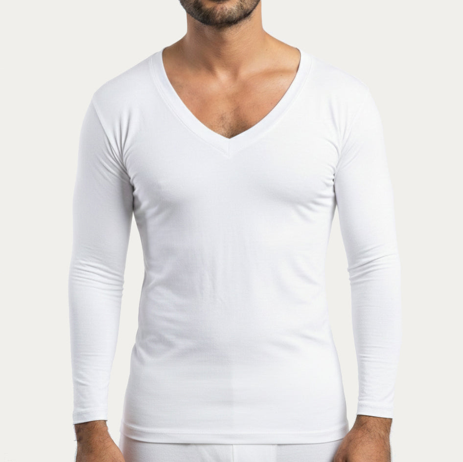 Tricot Col V — Manches longues