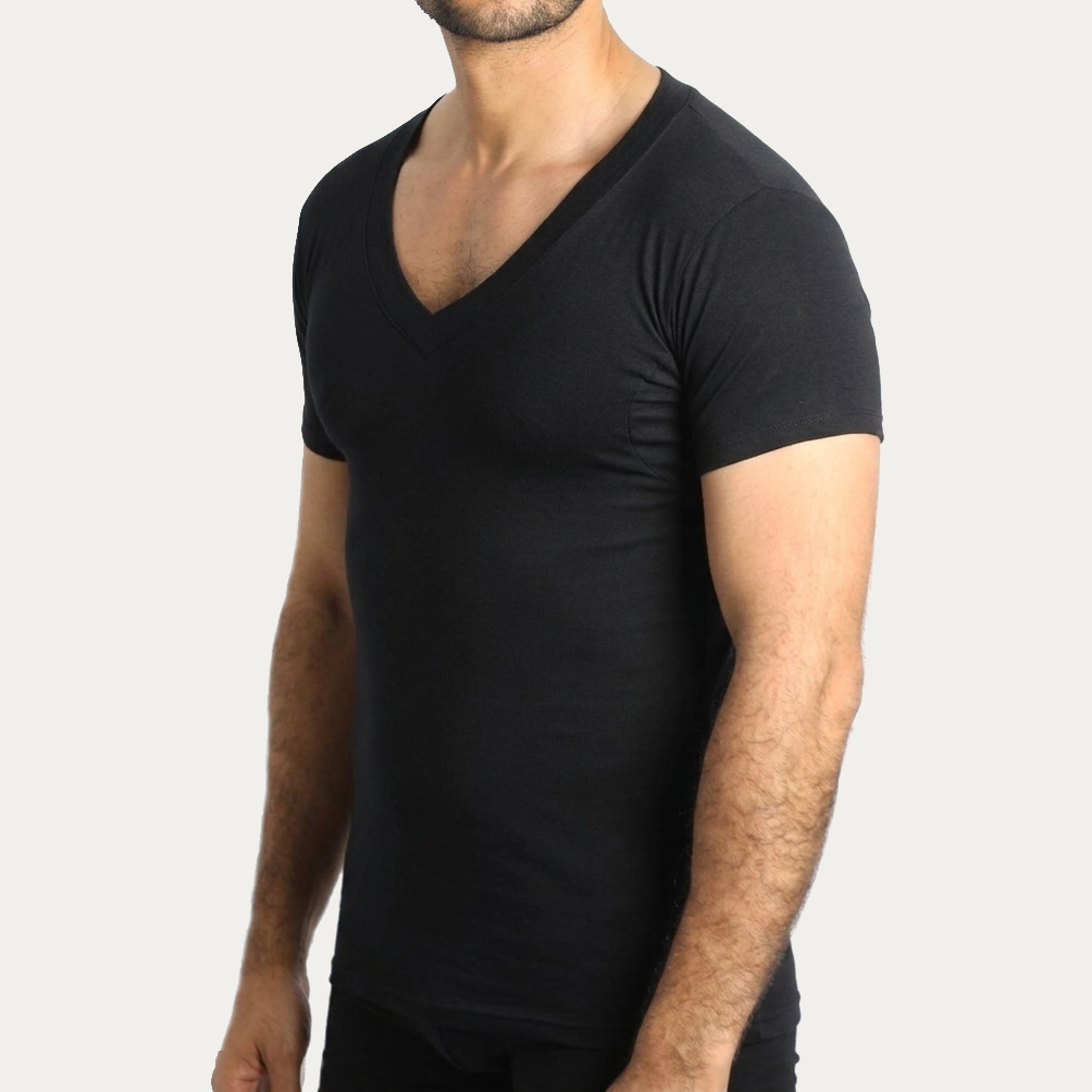 Tricot Col V — Manches courtes
