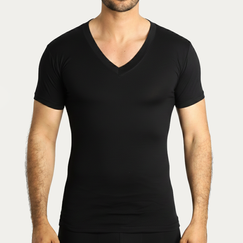 Tricot Col V — Manches courtes