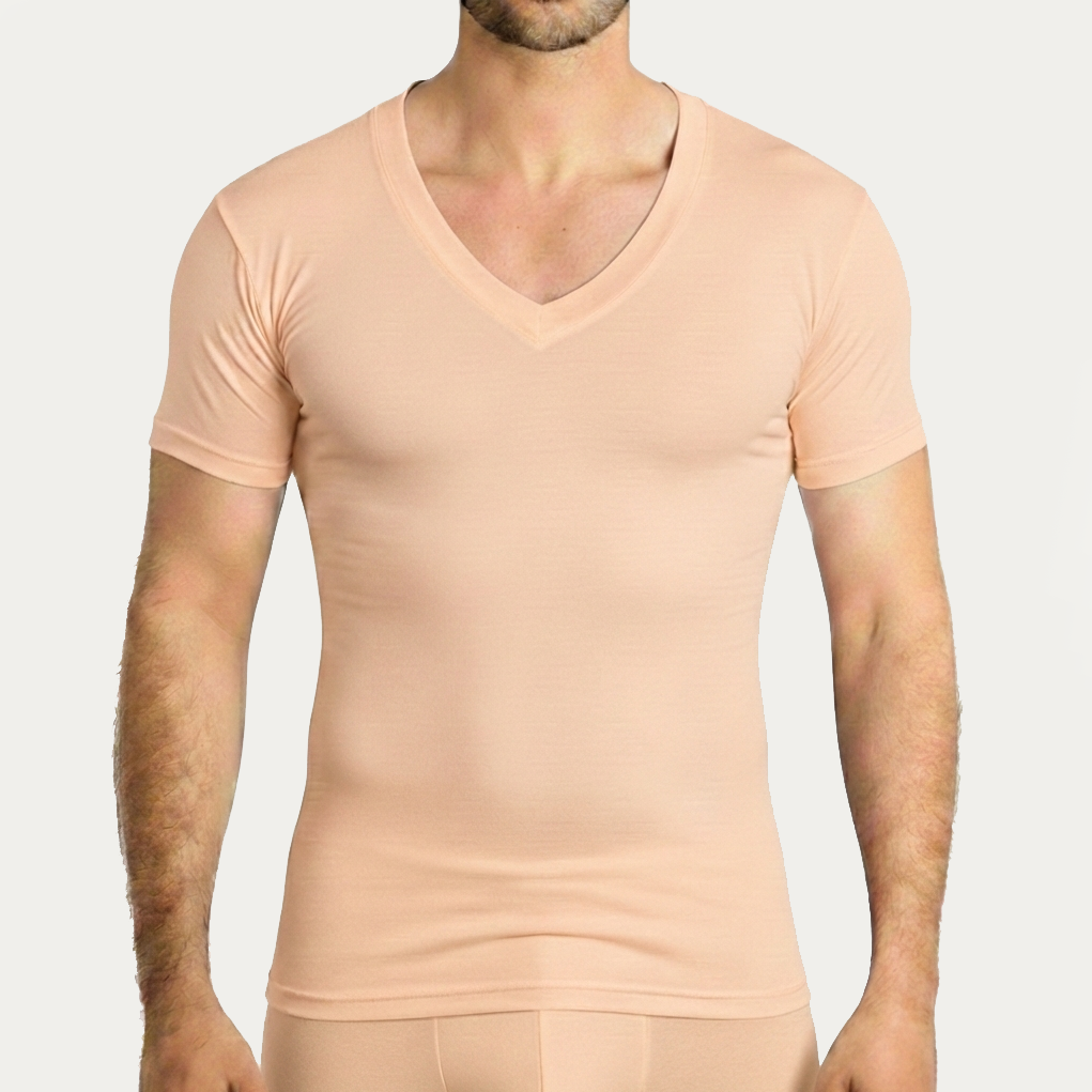 Tricot Col V — Manches courtes