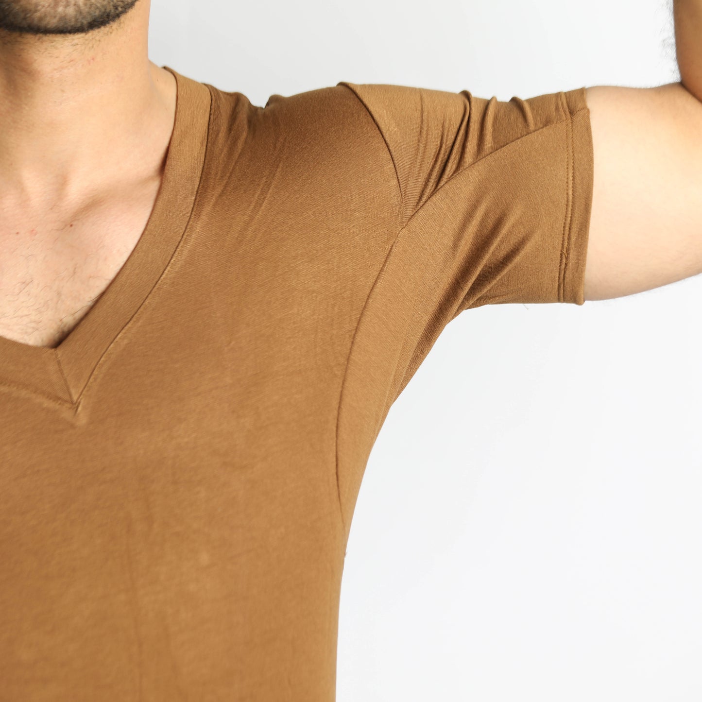 Tricot de peau - Manches courtes - Col V -  Avec Doublures